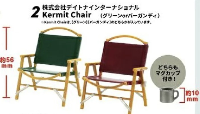 ケンエレファント　フィギュア　ソロキャンプミニチュアコレクション　カーミットチェア　Kermit Chair