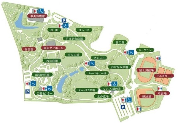 青葉の森公園　園内マップ