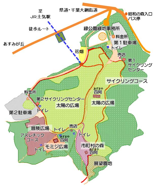 千葉市昭和の森公園　マップ　