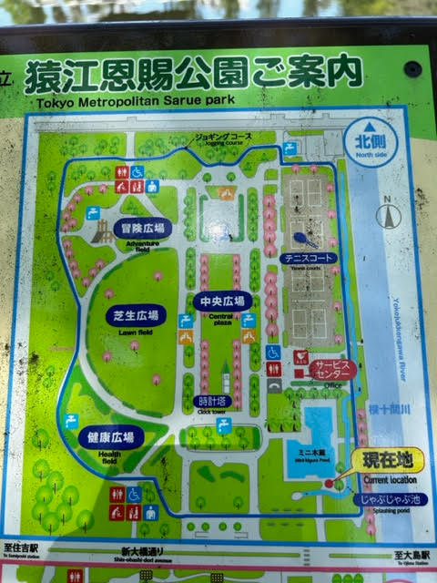 猿江恩賜公園　園内マップ　地図